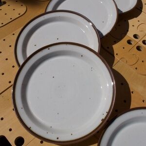 Dansk Midcentury Niels Refsgaard Brown Mist Medium Plate Set Of 3 #2